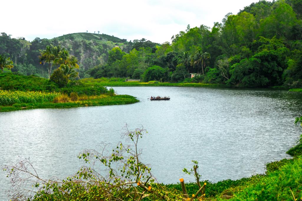 Dalat Vietnam - a beautiful lake near the Pongour waterfall 