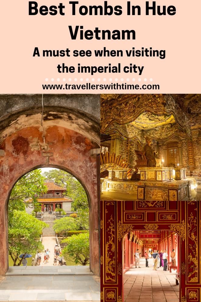 The Imperial City of Hue is a must see when visiting Vietnam, however the tombs of the past Emperors are not located in the the same area, so you have to make a special trip. Here are the tombs you want to see #vietnam #hue #travel #imperialcity #travellerswithtime