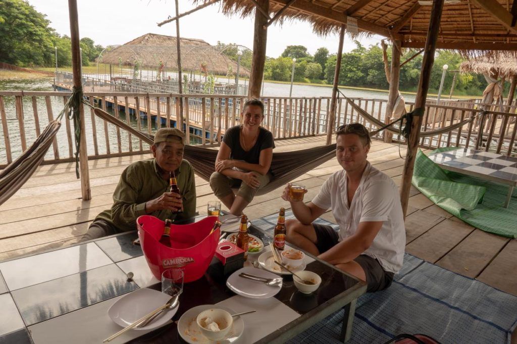 Battambang Tuk Tuk Tour Lunch with our friendly tuk tuk driver