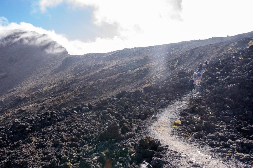 Volcanic mountain of Mount Tongariro on the Tongariro Alpine Crossing