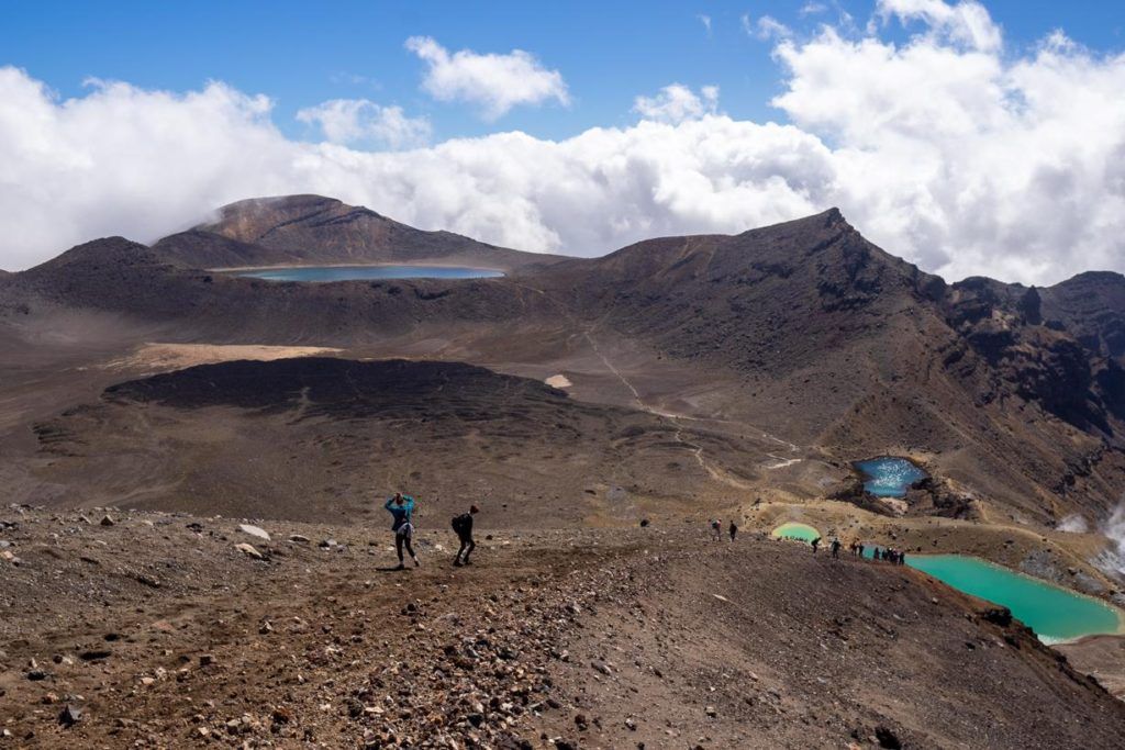 The lakes in Tongariro National Park New Zealand