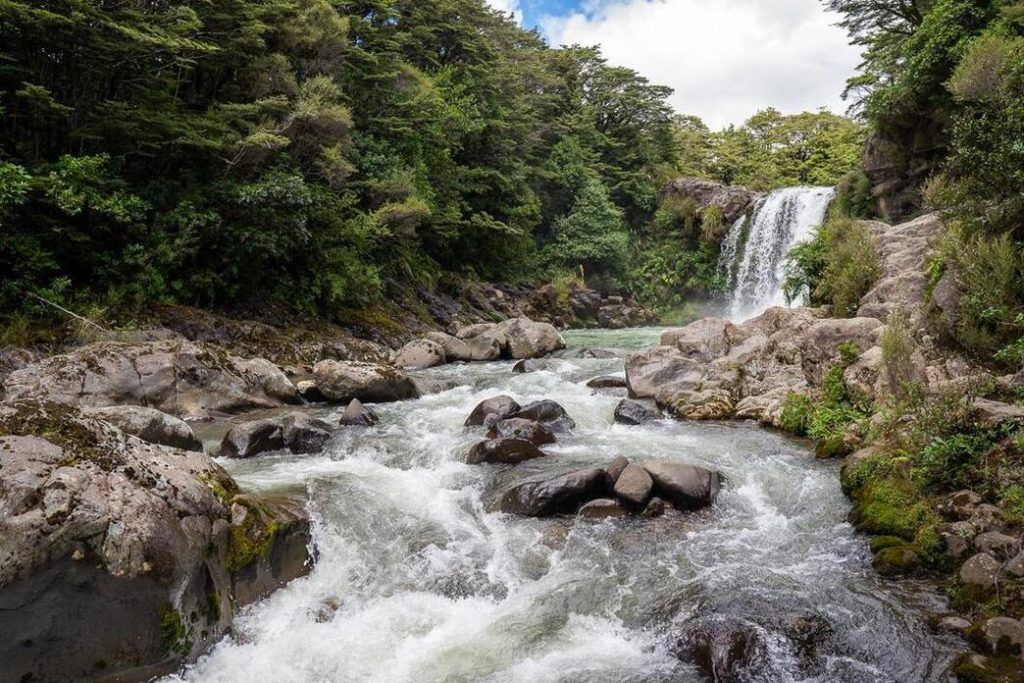 Beautiful waterfall in Tongariro National Park