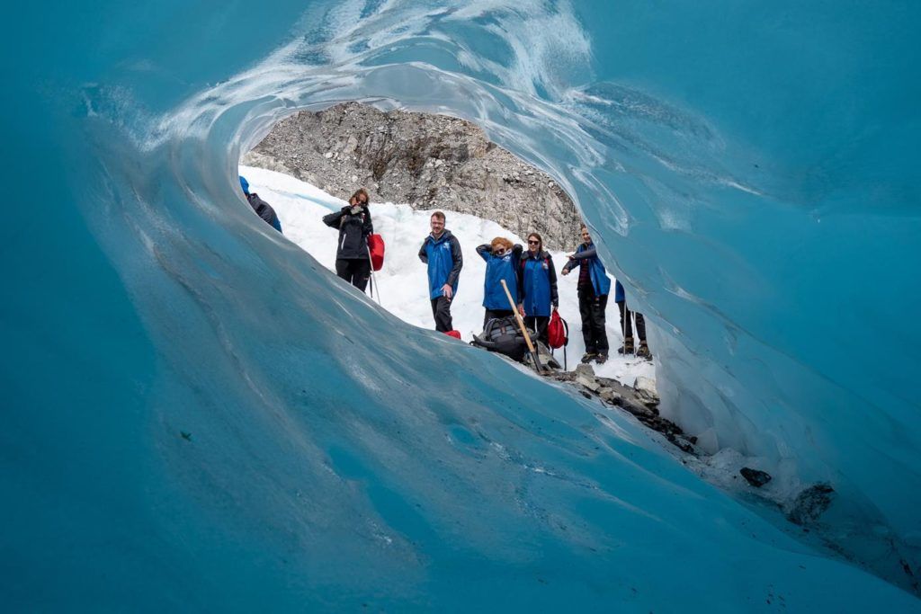 ice swirl on Fox Glacier