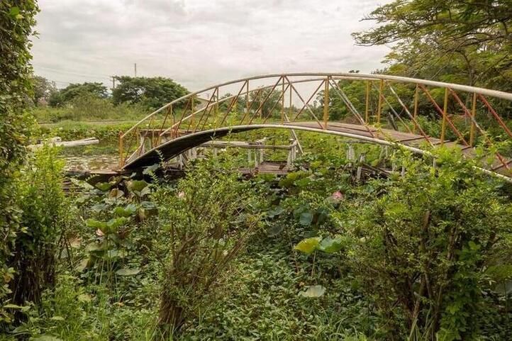 A bridge in rural Battambang during Dry Season in Cambodia
